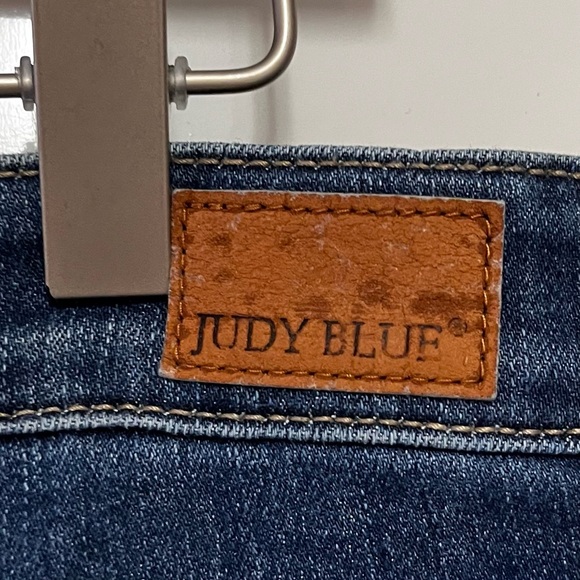 Judy Blue Womens Jeans 11 30 Stretch Chewed Hem Festival Boho Distressed Skinny - Picture 10 of 16
